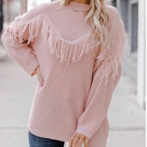 Brown Pink Lily sweater